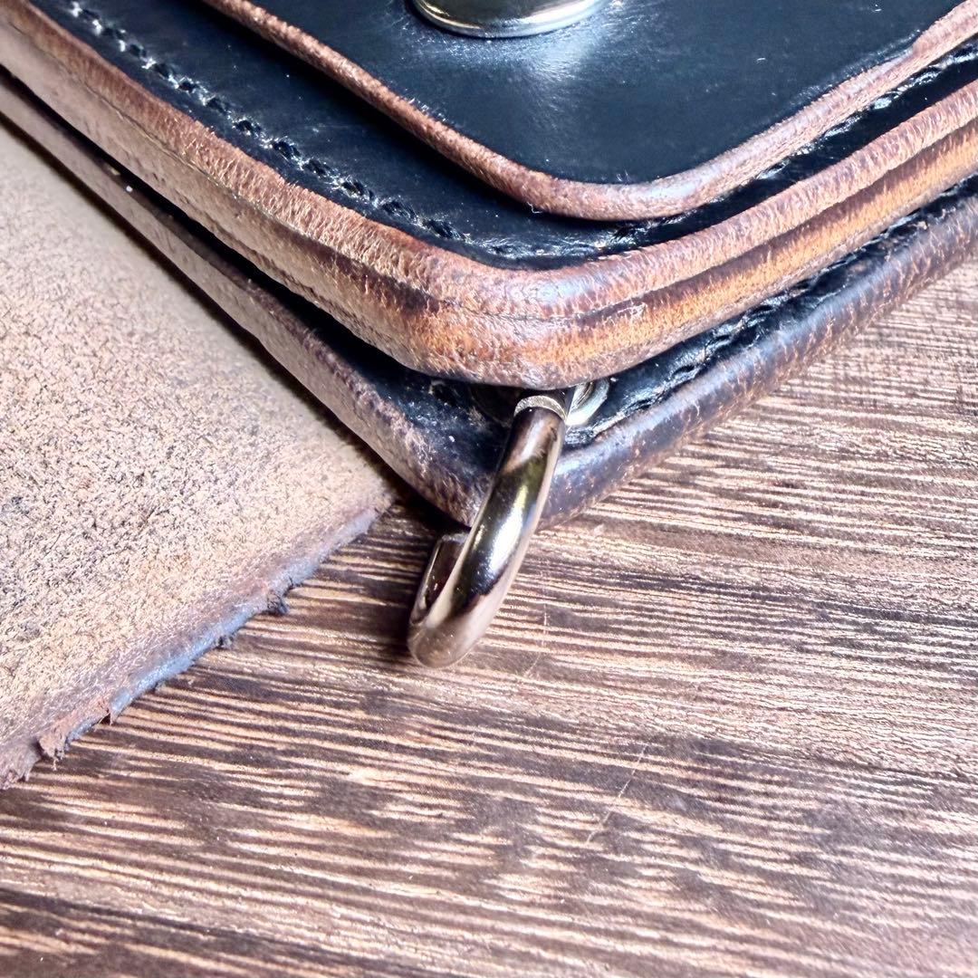 【茶芯】ホーウィン クロムエクセル ミニトラッカーウォレット