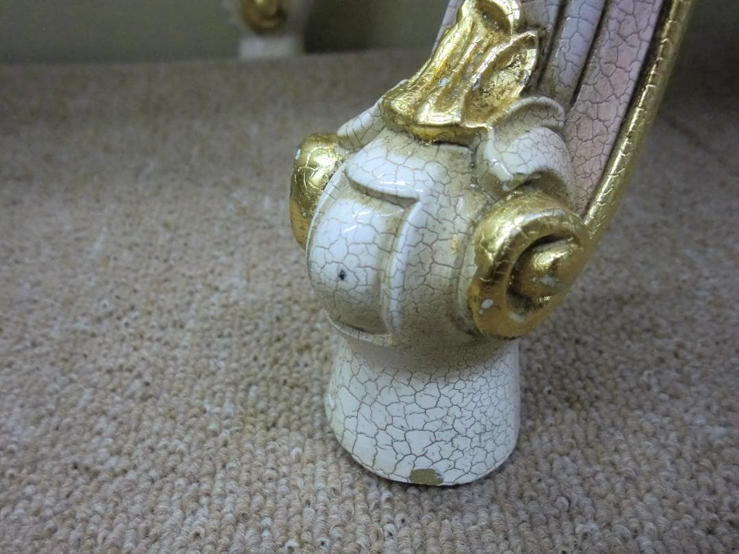 【中古品】RIO FURNITURE　ロココ調コンソールテーブル 引出し2杯付