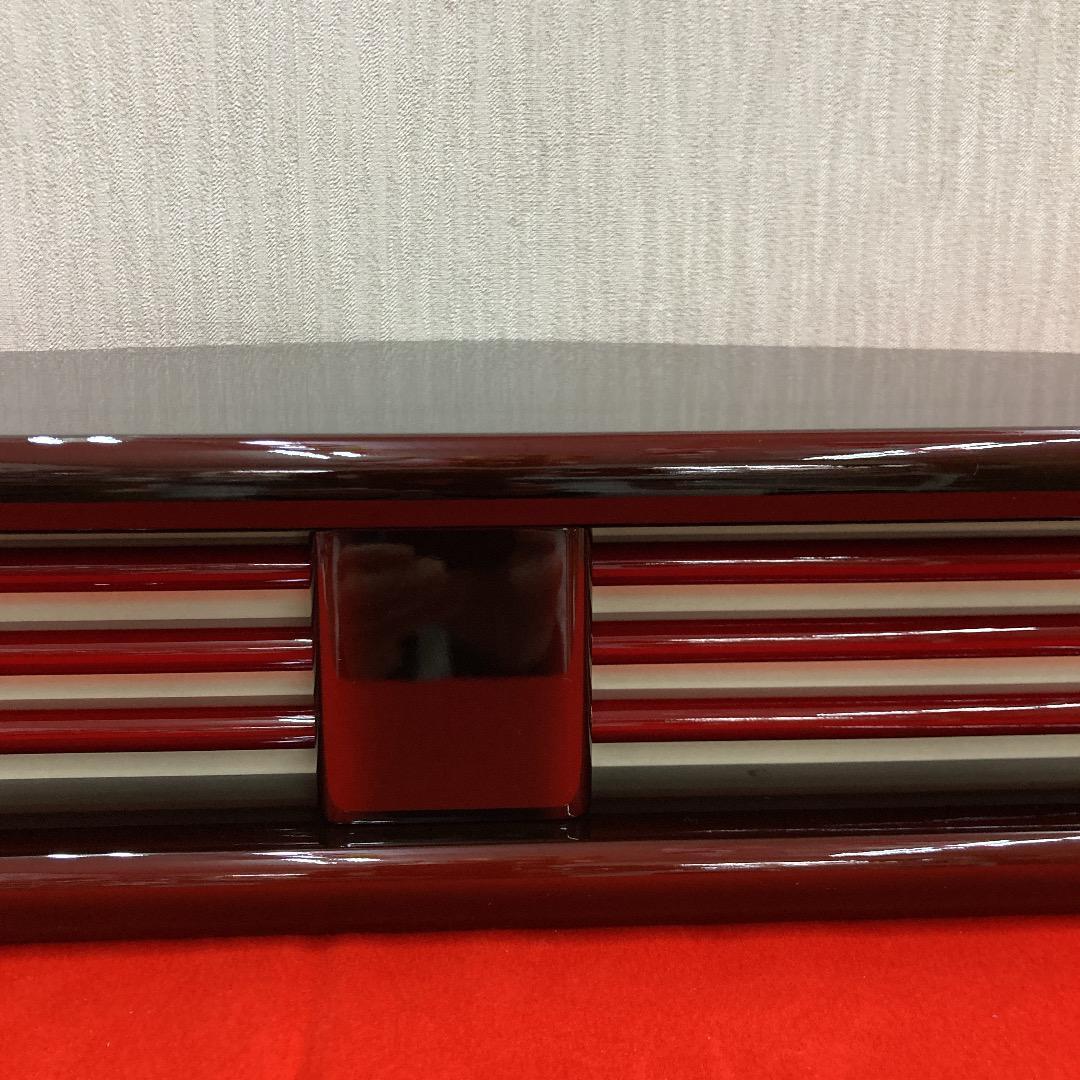 F22 高級塗り台と屏風のみ　台巾75㎝位　ひな人形飾り台　親王飾り