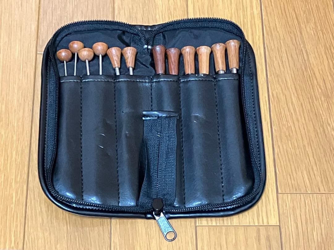 【4点セット】1.トライアングル 2.ケース 3.ホルダー 4.ビーターセット