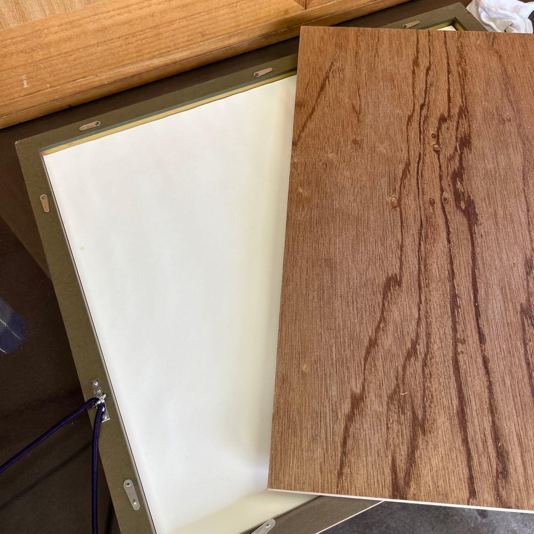 リトグラフ　額装　鳥