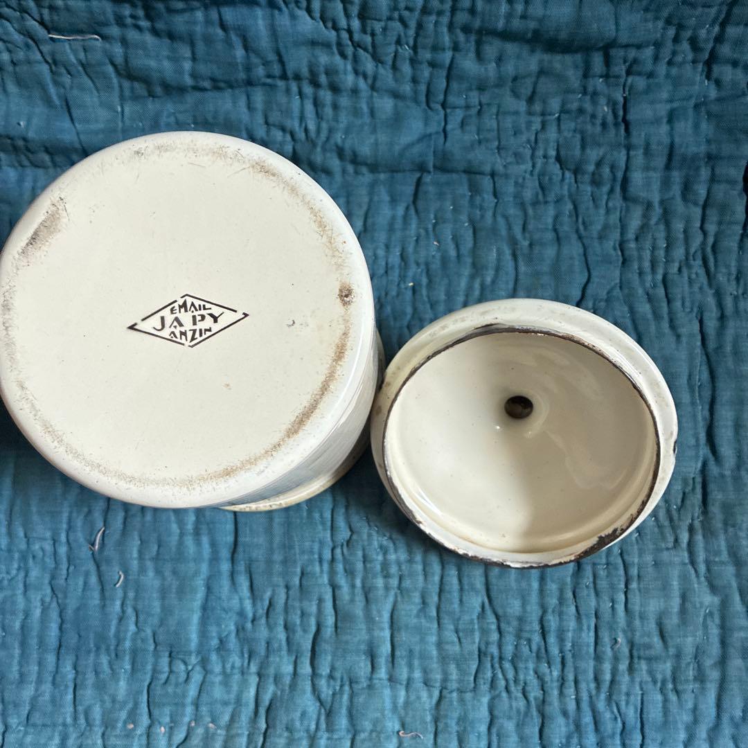 フランス　アンティーク　JAPY ホーロー　キャニスター