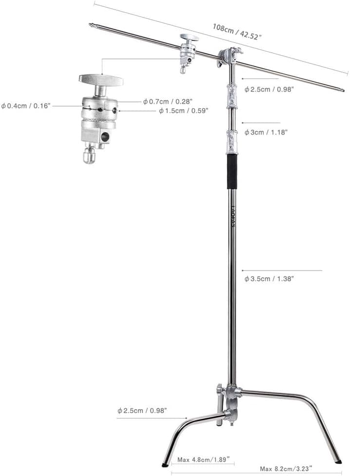 【中古】LAOFAS Cスタンド ステンレス製ライトスタンド Amaran