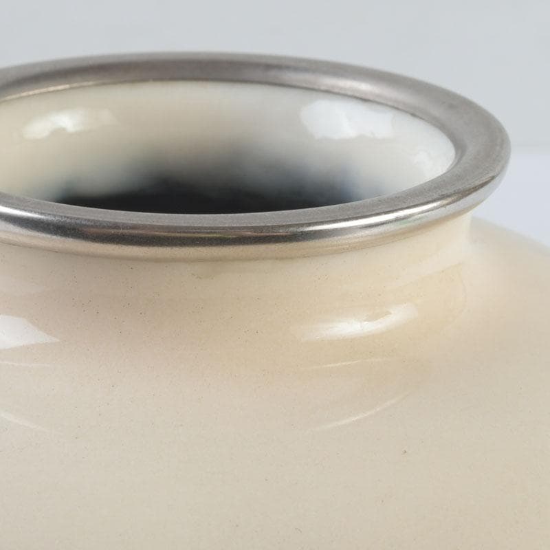 七宝焼　鳳凰文瓶　花瓶　在銘　V　9368