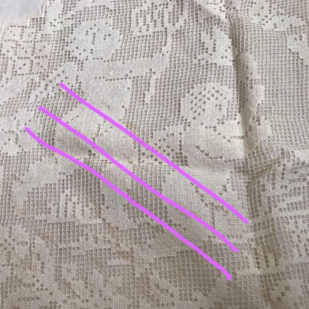 フランスアンティーク　3人の天使のモチーフ　クッションカバー