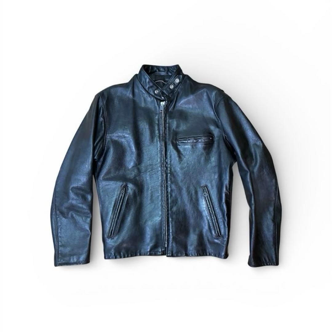 h*ん様 Schott ショット 641 シングルライダース ブラック 38