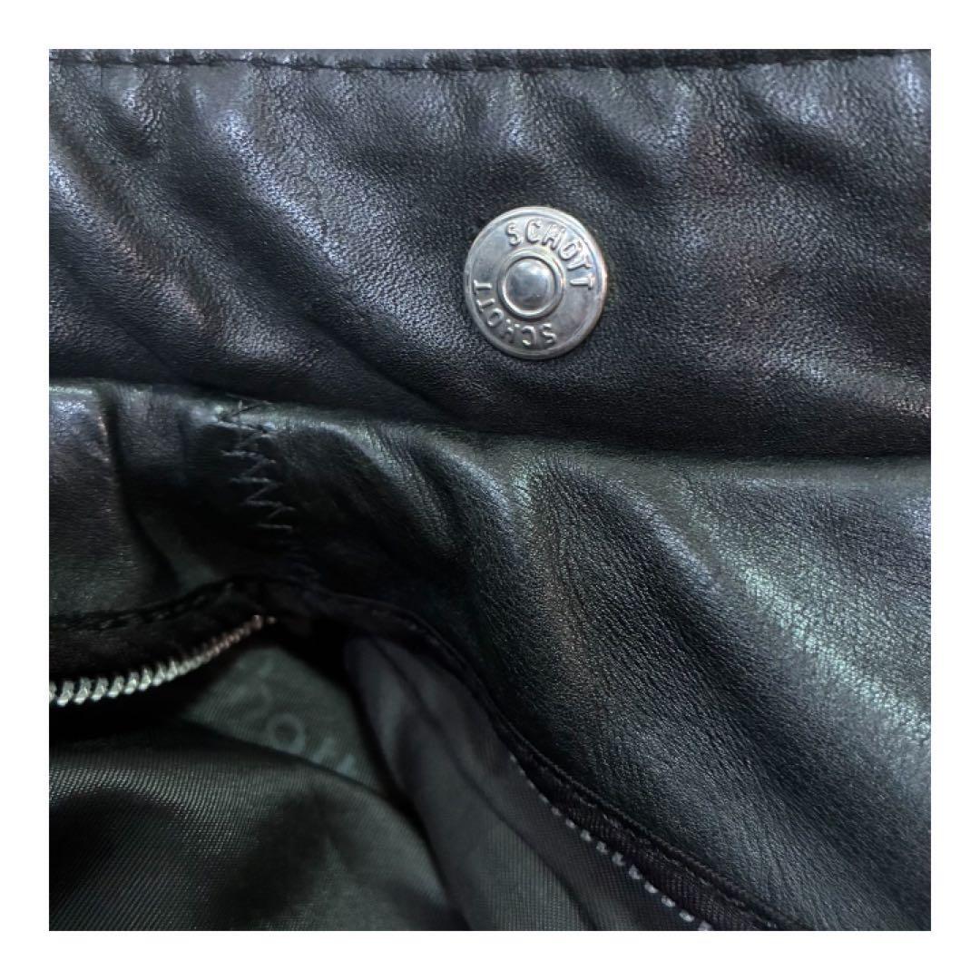 h*ん様 Schott ショット 641 シングルライダース ブラック 38