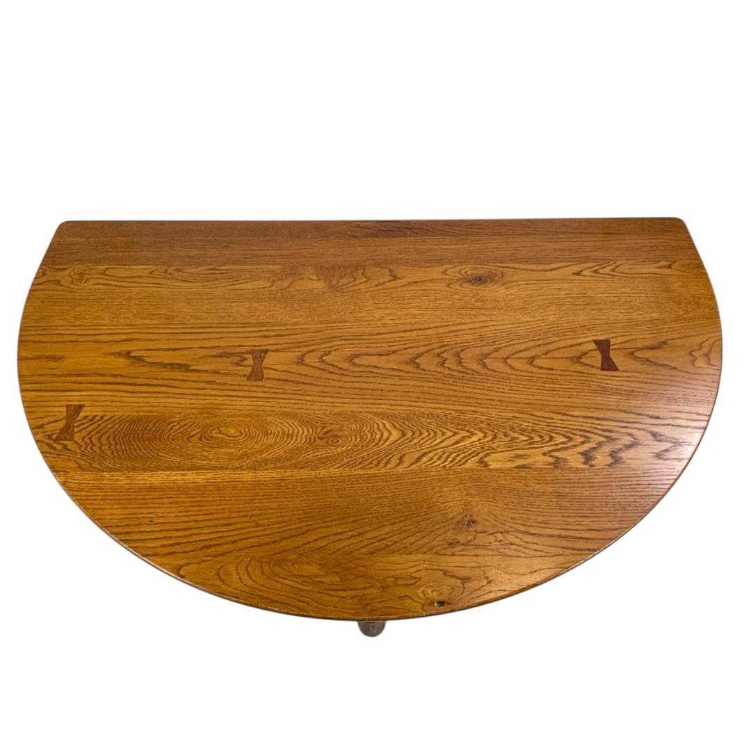 葉山ガーデン 半円型 木製 ローテーブル 1300W ちゃぶ台