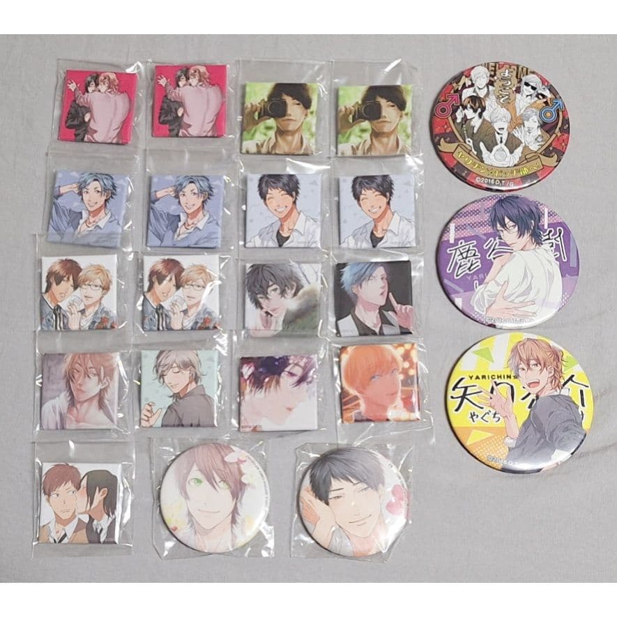 ヤリチン☆ビッチ部 缶バッジ まとめ売り おげれつたなか レア 個展 BL