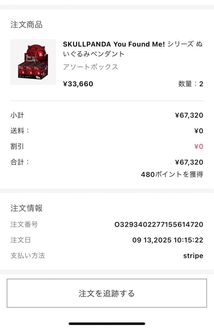 花*火様 新作SKULLPANDA You Found Me! スカルパンダ 1