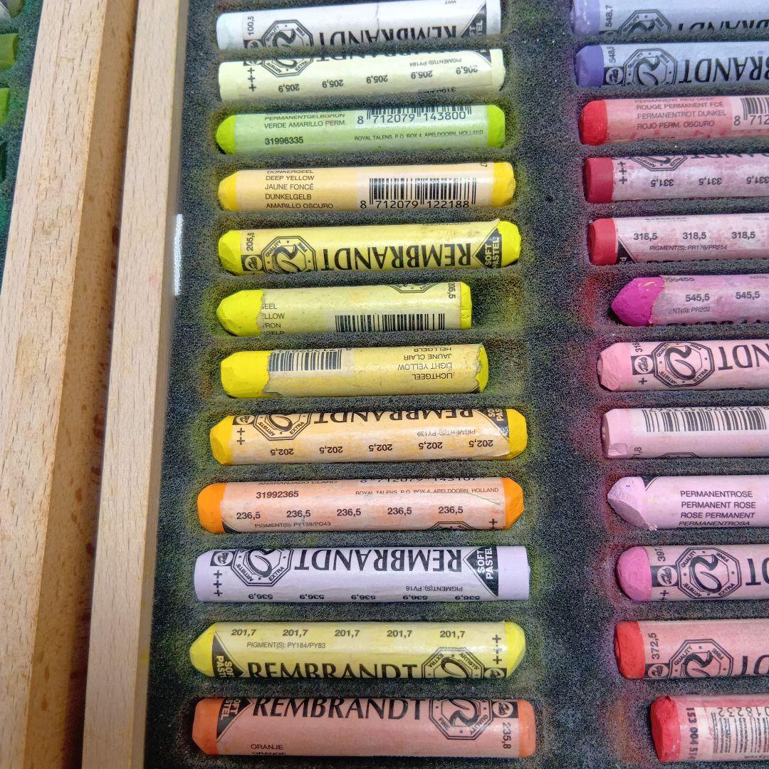 レンブラント　ソフトパステル　９０本　木箱　ロイヤルターレンス社