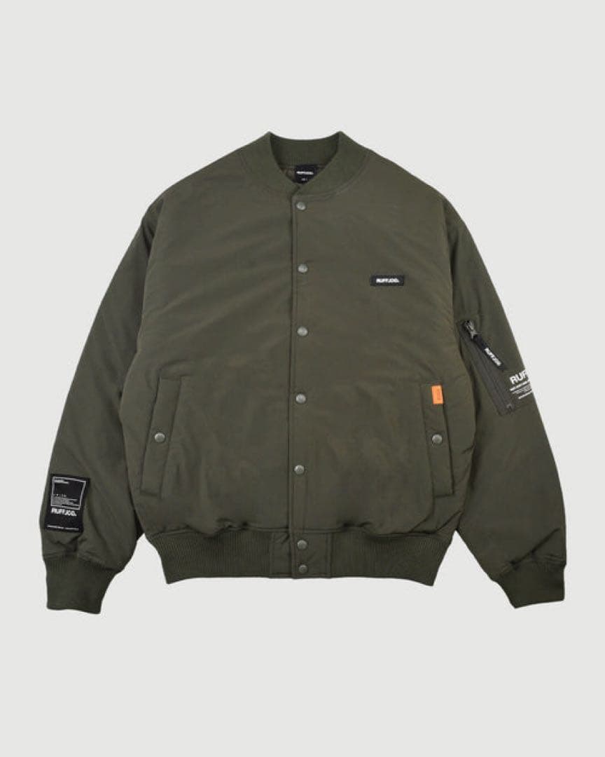 ラフログ　ラフロッグ　軽量パファースタジアムジャケット　S カーキ
