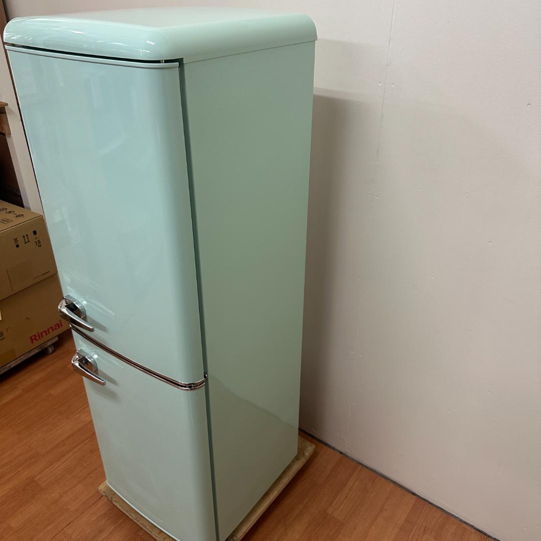 アイリスオーヤマ 2ドア冷蔵庫 2022年製 130L レトロ J09-02