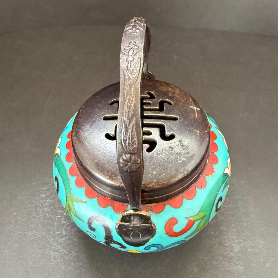 中国美術　七宝香炉　送料込み