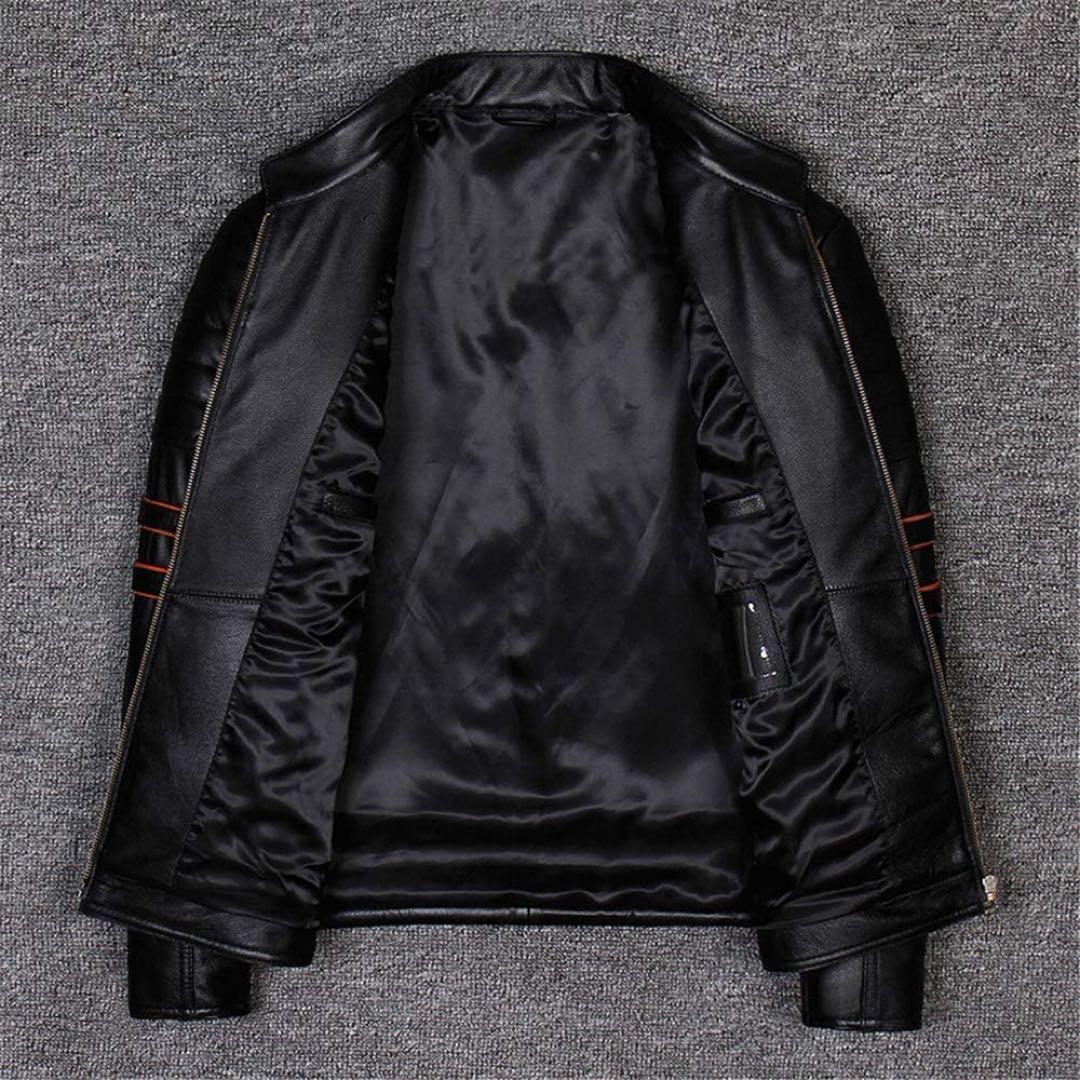 新品未使用 VIIBOY 本革ライダース M 黒 スカル刺繍 即購入OK