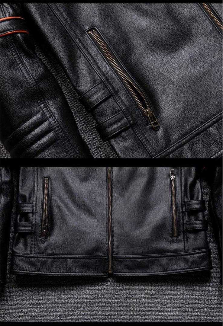 新品未使用 VIIBOY 本革ライダース M 黒 スカル刺繍 即購入OK