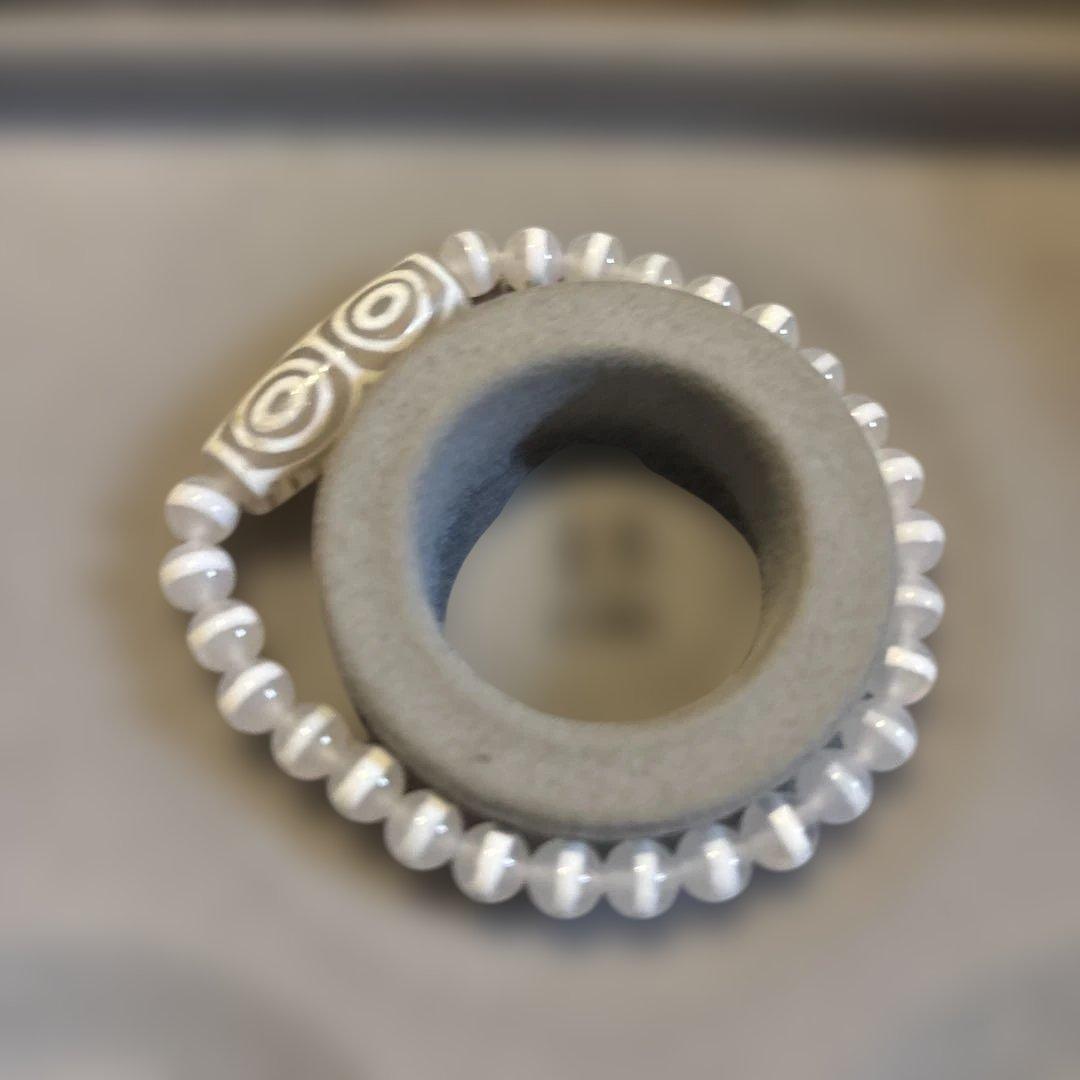 おしゃれだし効果感じる！龍眼白天珠さん！綺麗！