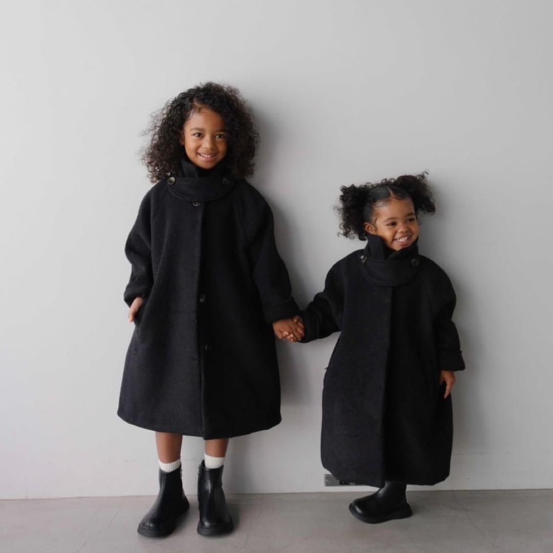 コート chaisy Wool Stand Collar Coat 140-150cm