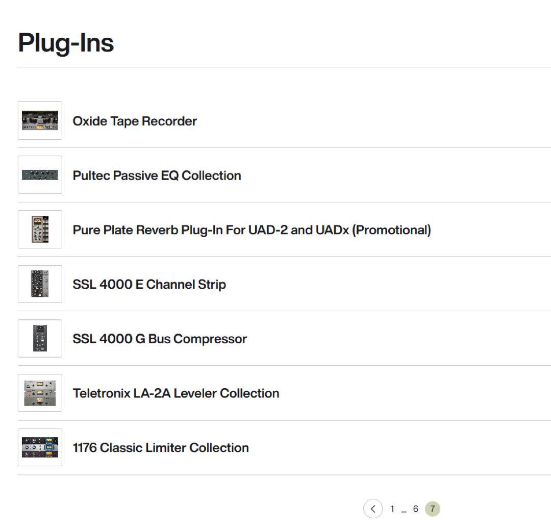 UAD-2 Satellite OCTOCORE プラグイン多数付属