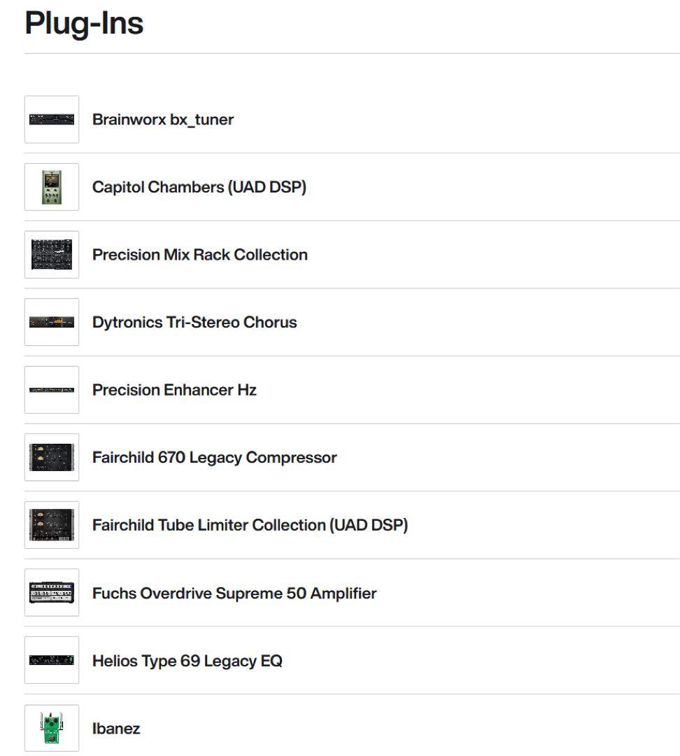 UAD-2 Satellite OCTOCORE プラグイン多数付属