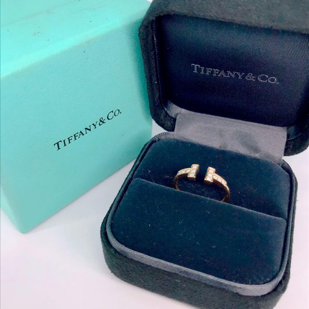 ティファニー Tワイヤー ダイヤモンド リング 750 K18 イエロー 現行品