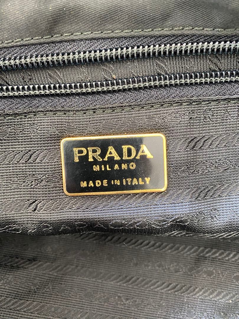 プラダ ナイロン トートバッグ ビーズ 巾着 肩掛け ブラック