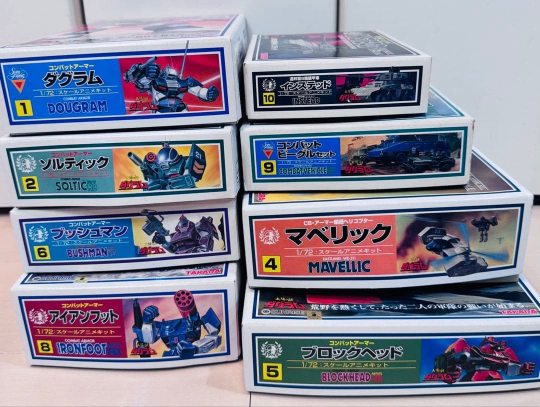 【未組立】太陽の牙　ダグラム　8体セット　1/72