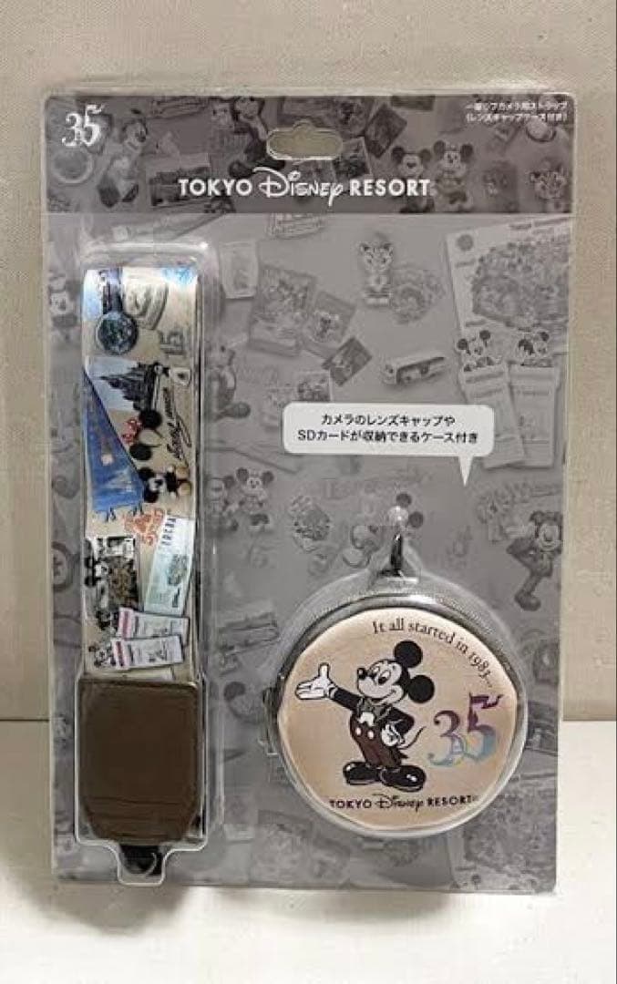 新品　実写　ミッキー　ディズニー　Disney ミニー　カメラ　ストラップ