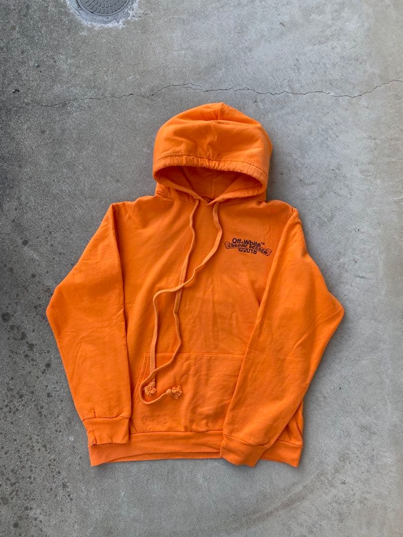 Off-White グラフィックフーディ 2018年製 オレンジ