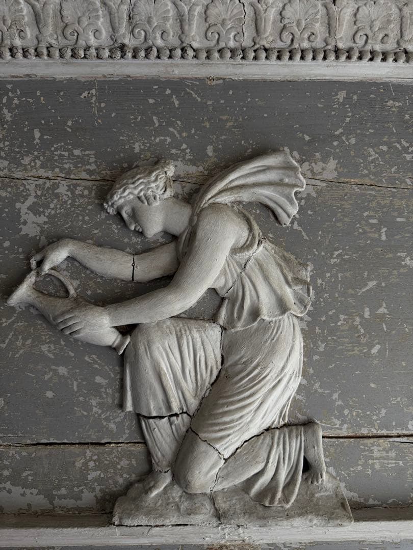 アンティーク 壁板 壁飾り 女神 フランス 木製 antiques 店舗什器