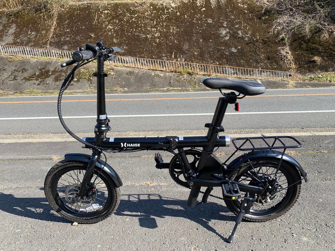 【動作確認済】送料無料HAIGEディスク式折りたたみ電動アシスト自転車16インチ