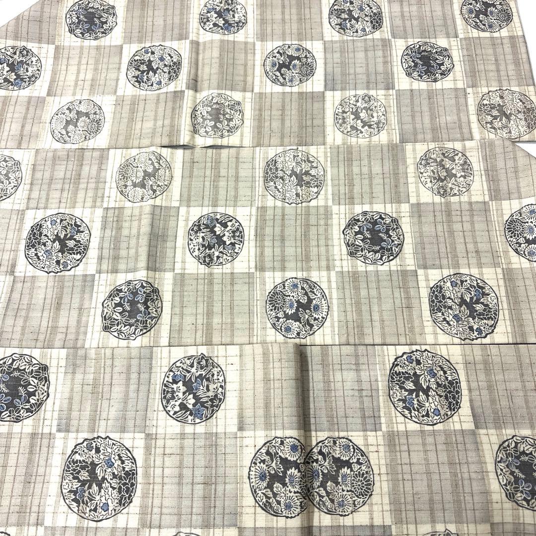 専用帯4719 ●高級 正絹 紬 型染 全通 袋帯