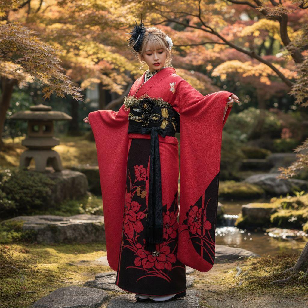 新品未使用！振袖フルセット・成人式・総絞り・大輪花模様・金彩加工・モダン