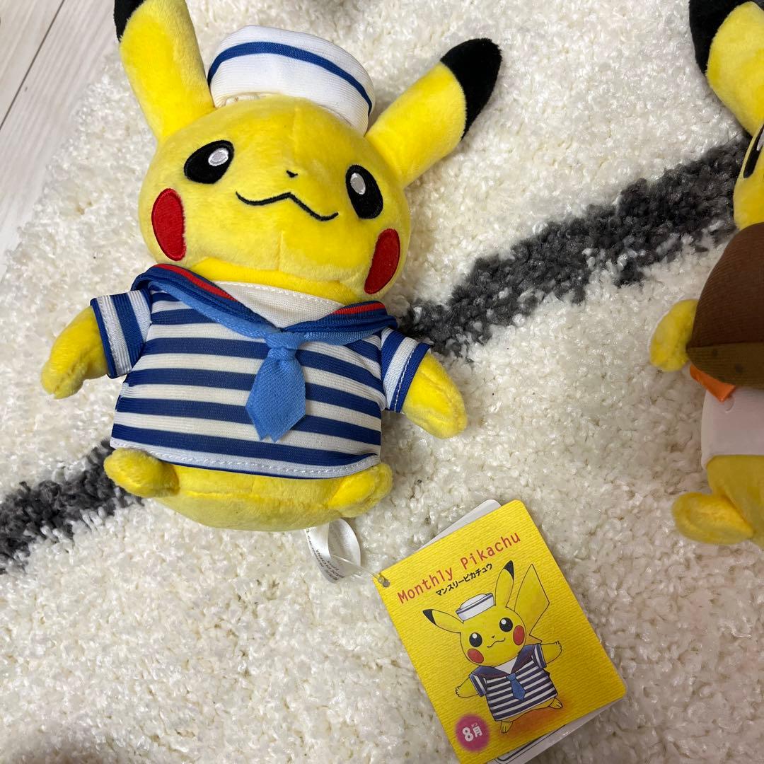 ぬいぐるみ　マンスリーピカチュウ2015、2016 9体セット