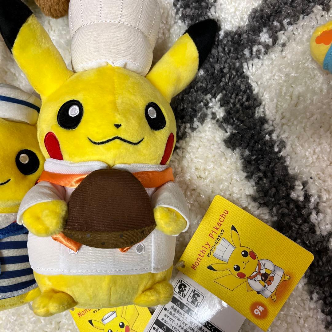 ぬいぐるみ　マンスリーピカチュウ2015、2016 9体セット