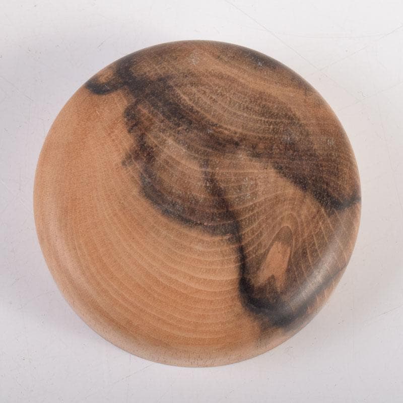 茶道具　天然木　黒柿製　きれいな木目の棗　時代箱　V　8356