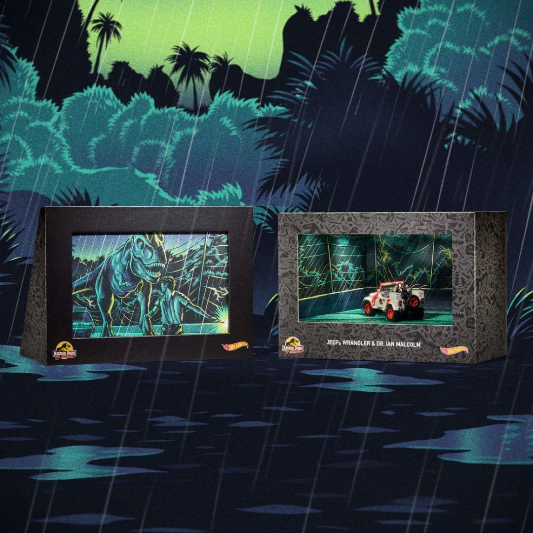 ホットウィール ジュラシックパーク ジープ ラングラー& Dr.イアン マルコム