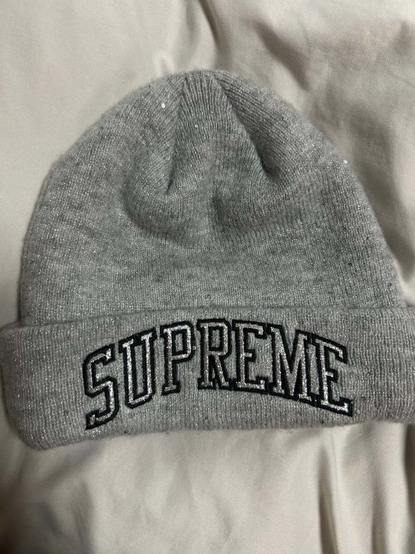 Supreme グレー ニット帽