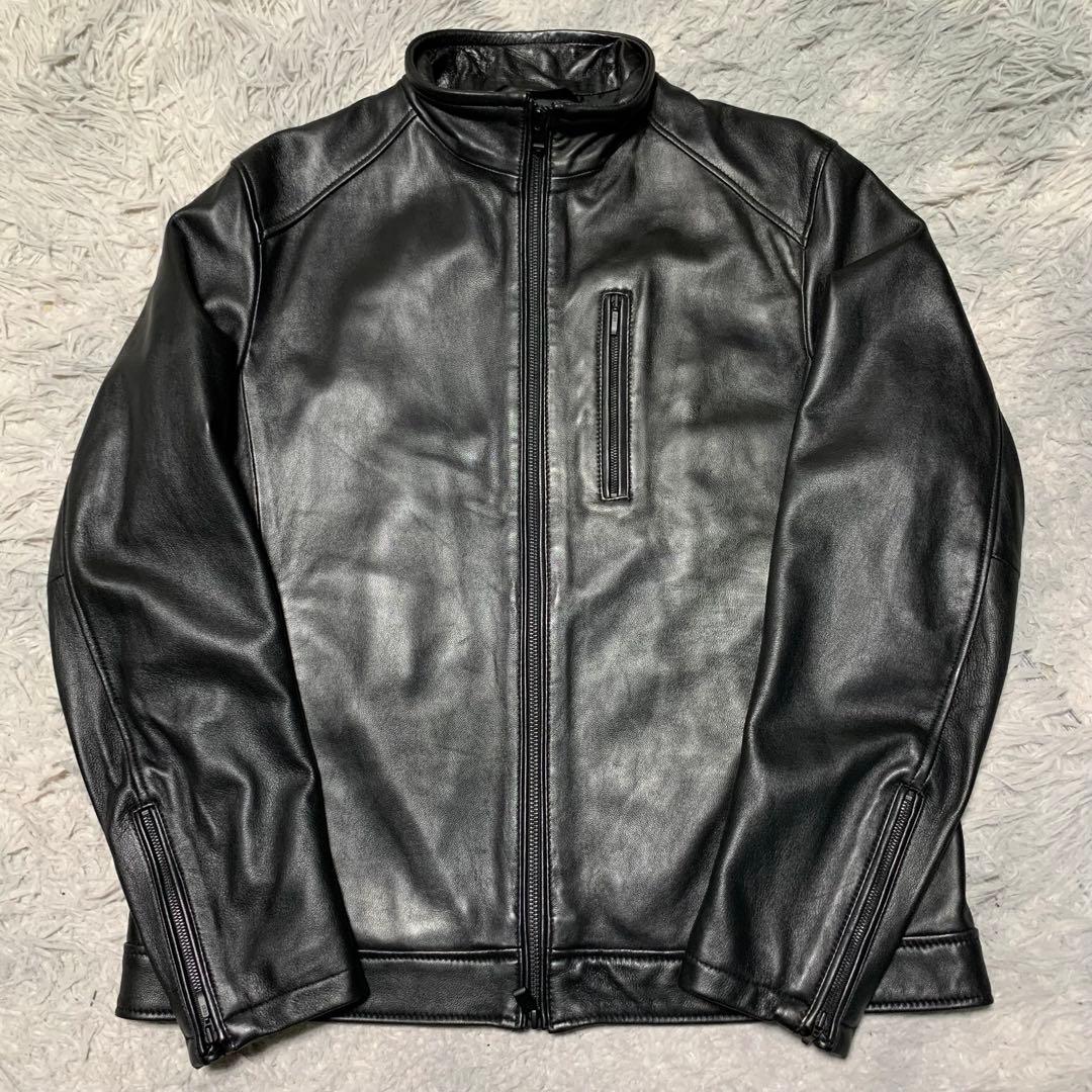 極美品 L MEN'S BIGI メンズビギ レザージャケット ラムレザー