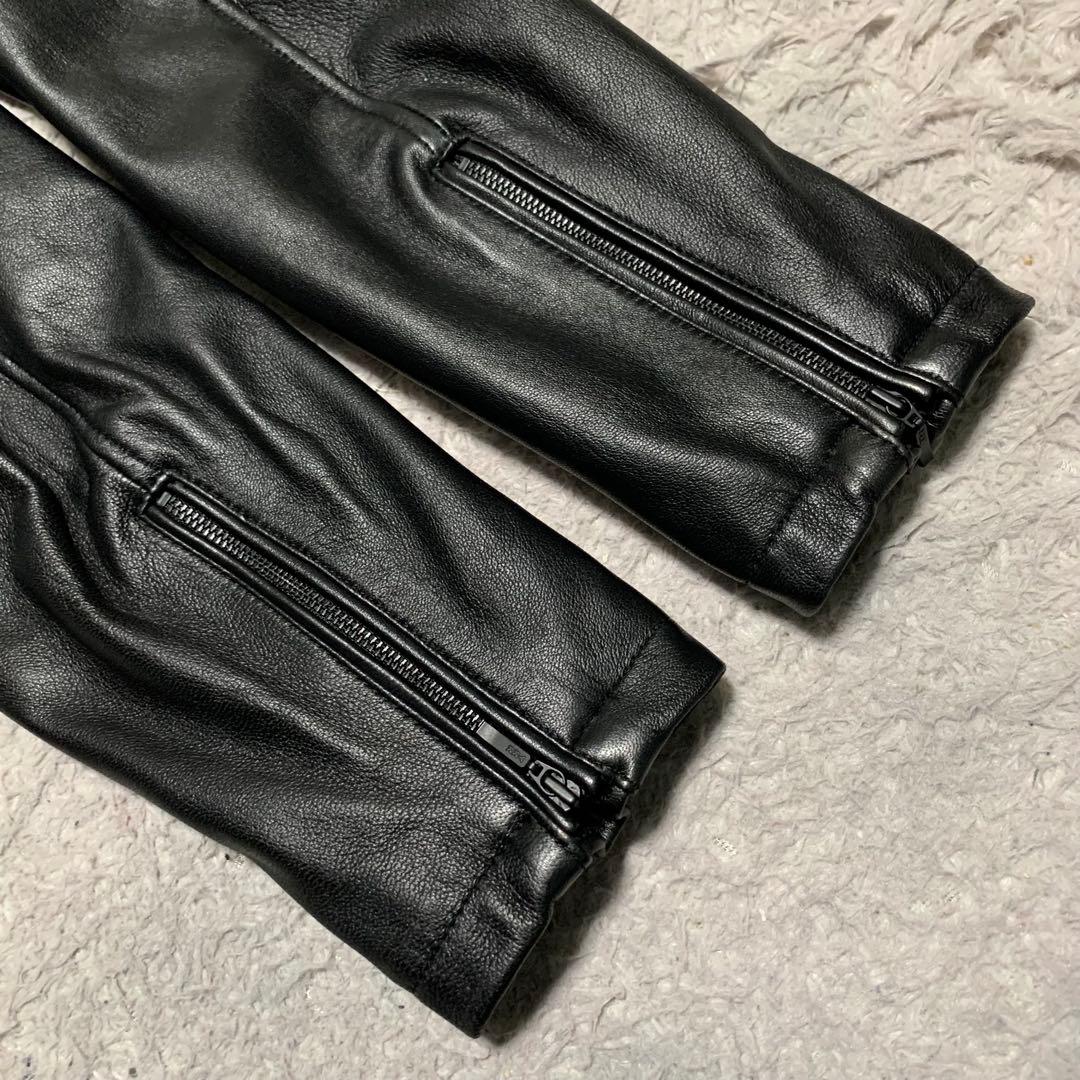 極美品 L MEN'S BIGI メンズビギ レザージャケット ラムレザー