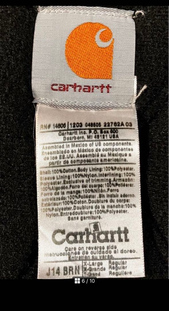 【極上フェード】00s カーハート サンタフェジャケット ブラウン XL 中綿