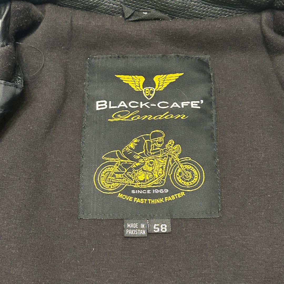 BLACK CAFE LONDON バイク　ライダース　レザー　ジャケット　58
