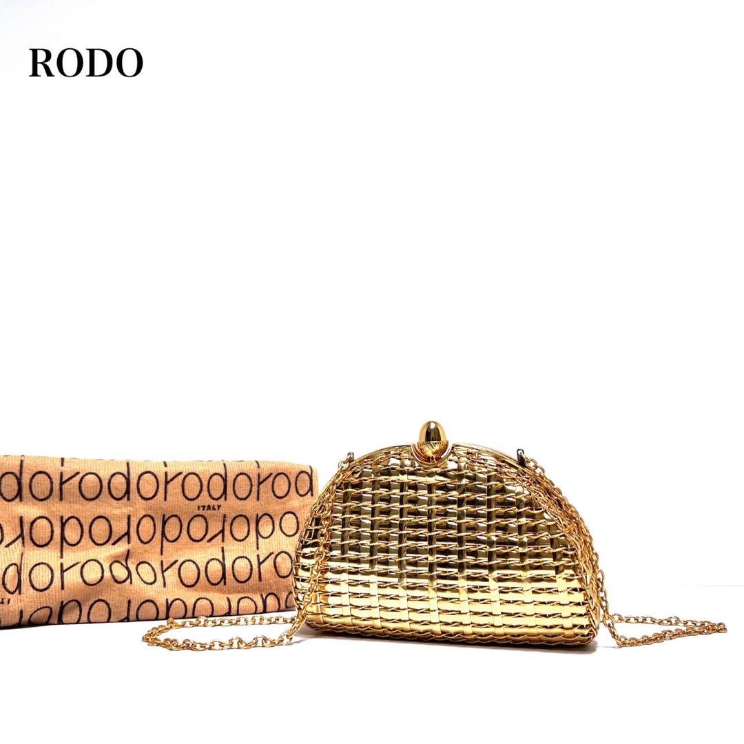 【美品】RODO ロド italy/ vintage/チェーンショルダー バッグ
