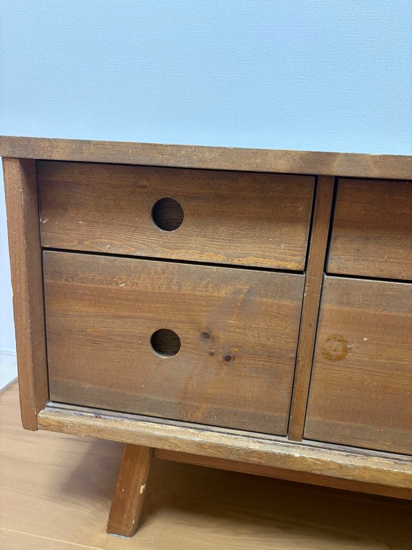 無垢材　ナチュラルウッドテレビ台　テレビボード　ブラウン　120cm