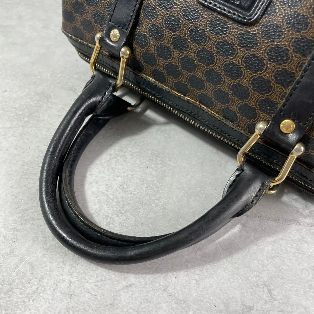 入手困難✨ セリーヌ ミニボストンバッグ 黒マカダム レザー pvc ブラック