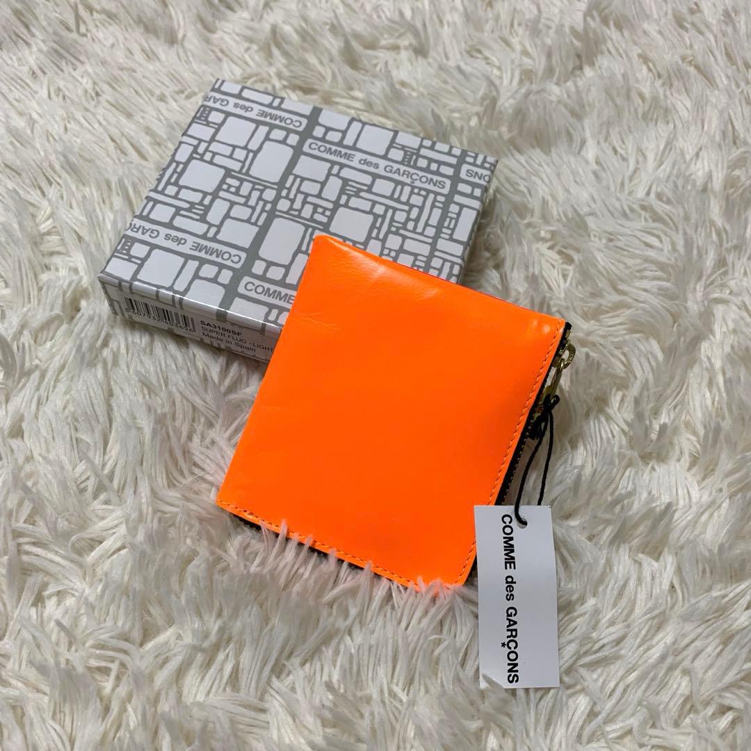 コムデギャルソン SUPER FLUO 財布　オレンジ/ピンク　SA3100SF