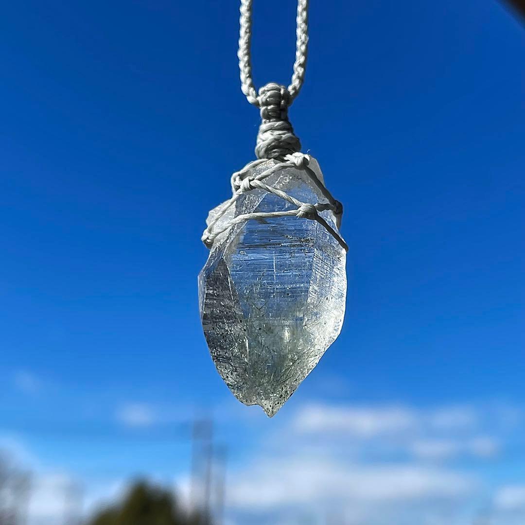 ヒマラヤ水晶 ルチルクォーツ ＊ マクラメペンダント ネックレス 28