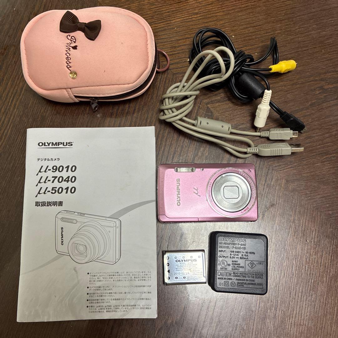 OLYMPUS μ-5010 ピンク コンパクトデジタルカメラ 充電器なし