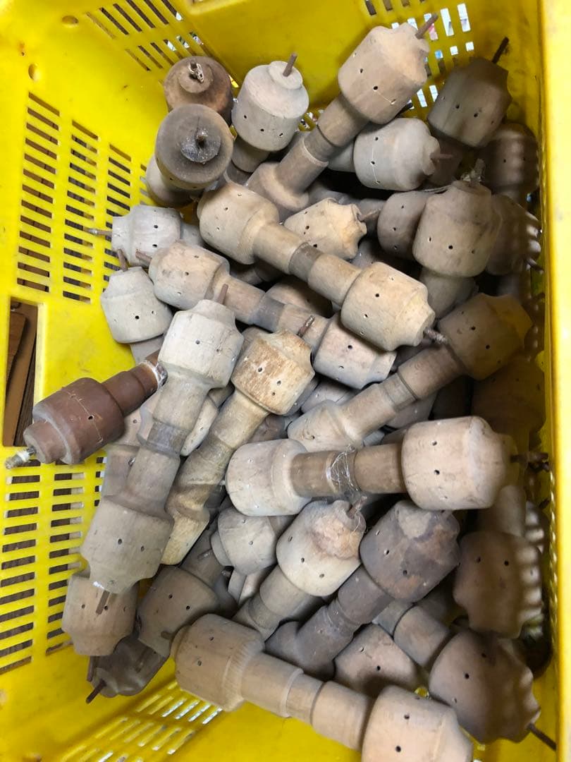 ヴィンテージ　糸巻き　木製　ハンドメイド素材　アンティーク雑貨