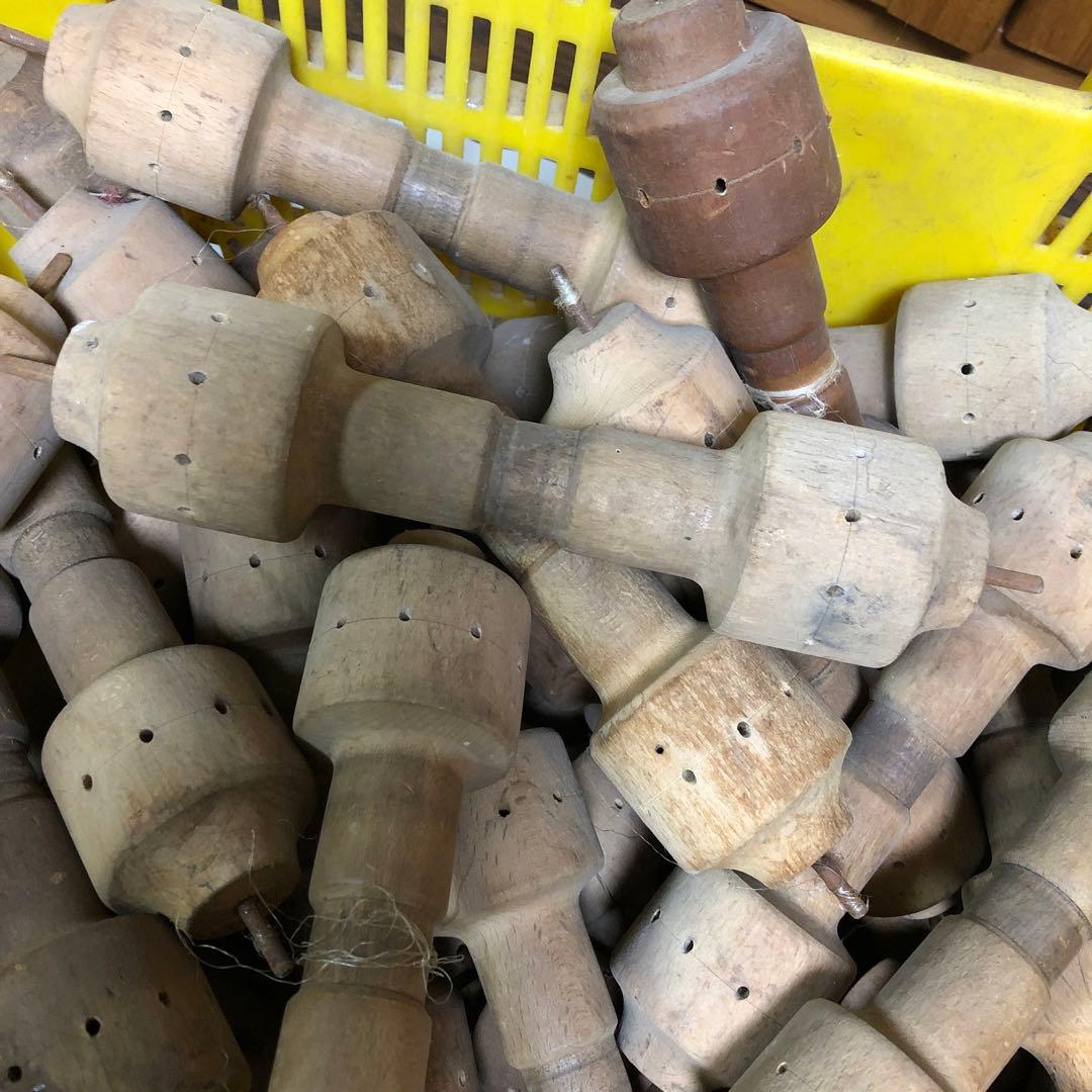 ヴィンテージ　糸巻き　木製　ハンドメイド素材　アンティーク雑貨